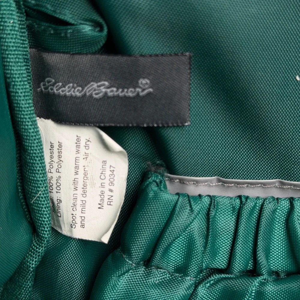 Eddie Bauer Backpack Gray Teal Ripstop Insulated Pocket Hiking Travel Daypack